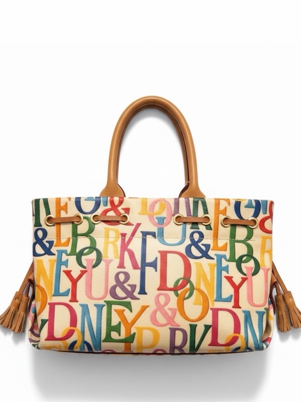 Dooney & Bourke Vintage USA Retro Grafica Rainbow Logo Monogram Satchel - Picture 2 of 9